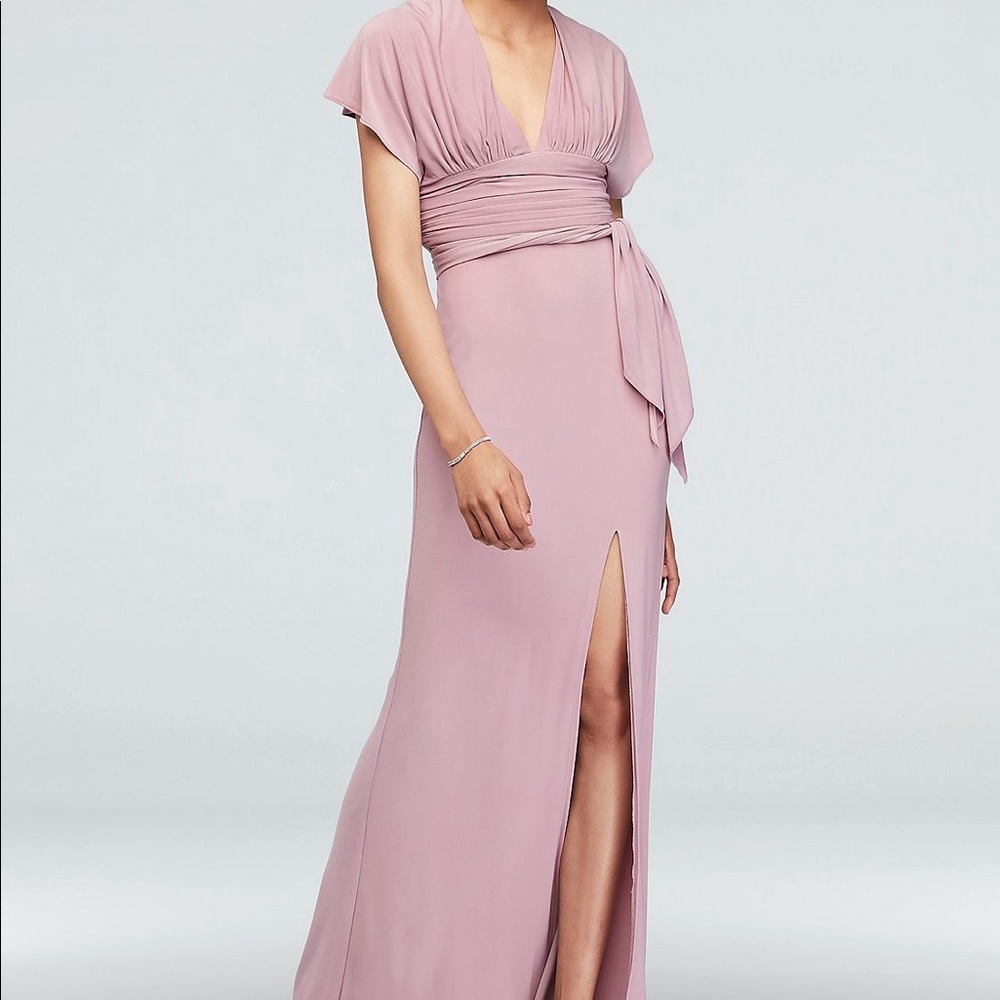 David’s bridal dusty rose dress